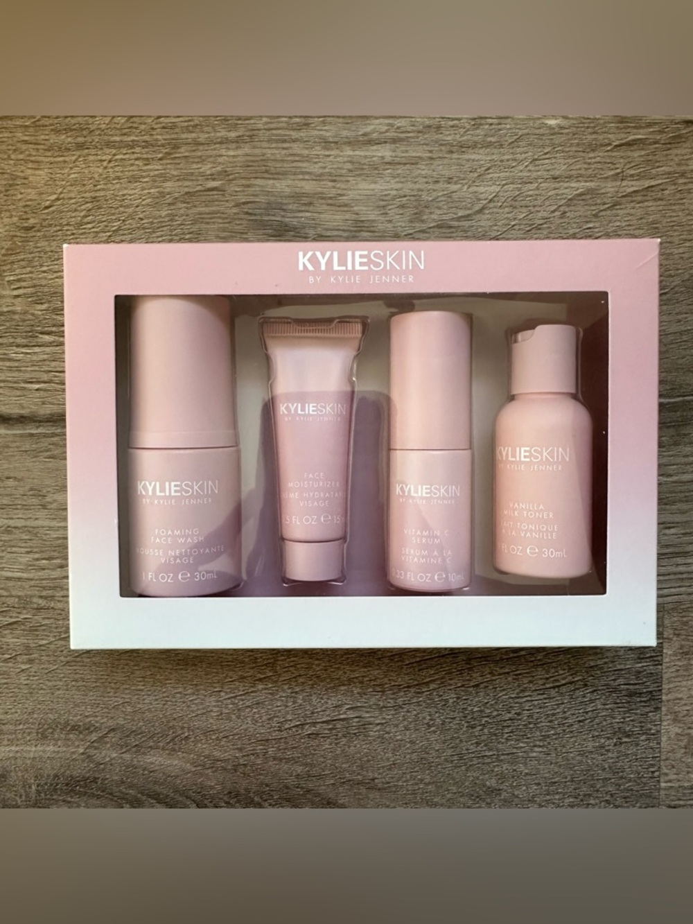 KYLIE SKIN Pink 4 Pc Skincare Travel Set